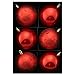 Produktbild com-four® 6X Weihnachtskugel - Christbaumkugeln aus bruchsicherem Kunststoff für Weihnachten - Baumschmuck für den Christbaum - Christbaumschmuck Ø 8 cm (06 Stück - rot)