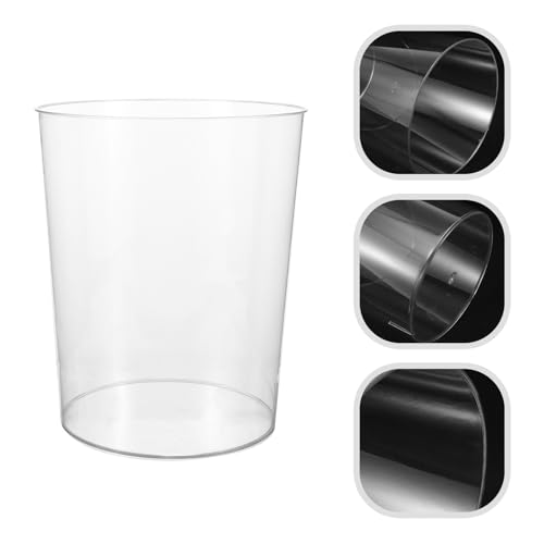 Caneca de basura plástica cilíndrica blanca 14L miniatura 7