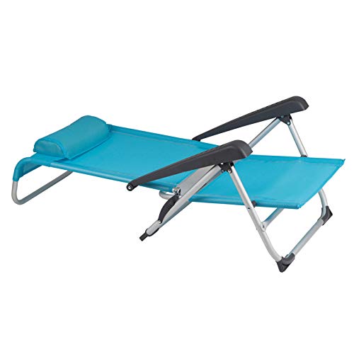Red Mountain Deluxe Sdraio Pieghevole Da Spiaggia, Colore: Blu - 3