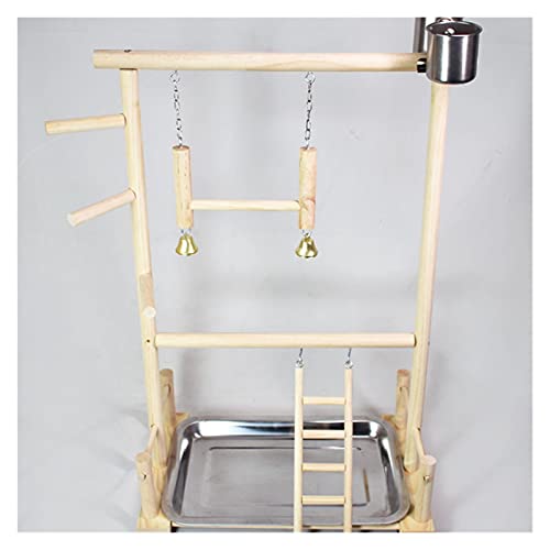 Vogelspeelgoed Papegaai Playstands met Cup Toys Lade Bird Swing Climbing Hanging Ladder Bridge Wood Cockatiel Speeltuin… - Afbeelding 4
