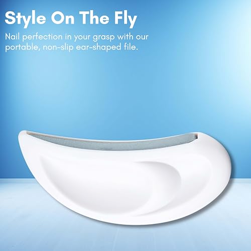 Beauté Secrets Nail Filer and Buffer, Professional Ear-Shaped Nail File with Round Blade for Effortless Nail Care and Precision Nail Buffer - Image 4