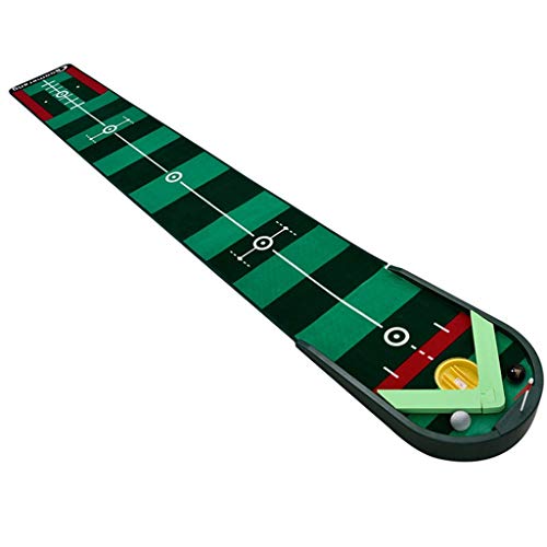 Golfübungsgeräte Putt Golf Putting Mat für Innen/Außen | Sport Golf Training Turf Mat | Velvet Fabrics Golf Trainingsgeräte Übungsmatte - Automatische Ballrücklauf - 35 x 300CM Schlagmatten Cover