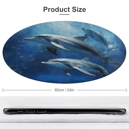 Alfombra pequeña de delfines para baño y cocina lavable 4