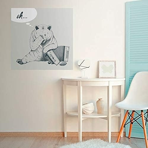 Walls By Me - Peel and Stick Poster Print White Bear Wall Art 8560-12in x 12in (31x31cm) -, Repositionable and Removable - Unframed