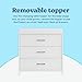 Graco Classic 3 Drawer Chest with Removable Changing Topper (White) – GREENGUARD Gold Certified Baby Dresser, Includes Changing Topper, Storage Chest with Interlocking Drawer System