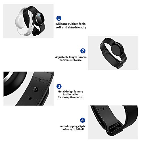 Sunbaca Pulseira repelente de mosquitos Interior Externo Anti Mosquito Pest Insect Bugs Pulseira Par