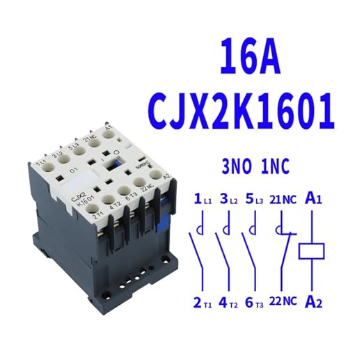 Mini Contacteur CA CJX2-K1210 Commande Bobine 230V 12A 1NO - 2