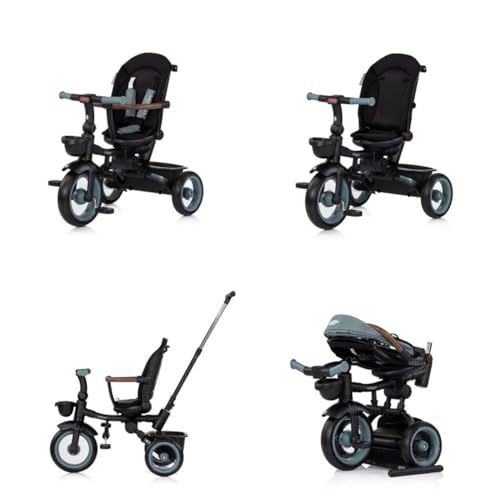 Chipolino Dreirad, Tricycle Urban Lenker mit Licht, klappbar, Sitz drehbar, Korb, Farbe:grün – Bild 5