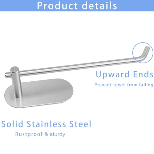 Barre porte-serviettes à coller au mur avec fixation adhésive solide et durable - 4