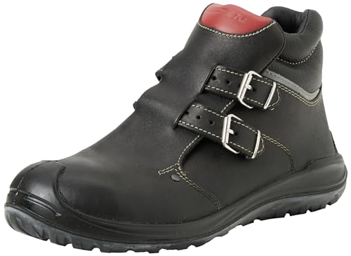 ELTEN Sicherheitsschuhe ANDERSON Roof S3 HI, Herren, Leder, Stahlkappe, leicht, robust, Schwarz/Rot, Größe: 43