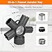 10-in-1 Faucet Aerator Removal Tool, Sink Aerator Removal & Replacement Tool for Kitchen & Bathroom, Fits M16.5, M18.5, M21.5, M22, M24, M28, and TT, TF, STD, TJ Sizes, Ideal Faucet Repairs Tool