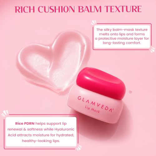 Image of Glamveda Rice PDRN Lip Recovery Mask 3.5g | Overnight Lip Repair Mask with Rice PDRN & Hyaluronic Acid | Deep Hydration & Glossy Lip Treatment for Dry Lips