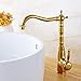 SENWEI Robinet de Cuisine de Grue de Style rétro Robinet de lavabo de Salle de Bain pivotant Robinet d'évier en Laiton Robinet d'eau