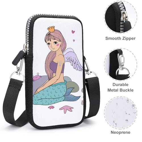 Pochette téléphone portable portefeuille sac bandoulière compact - 4