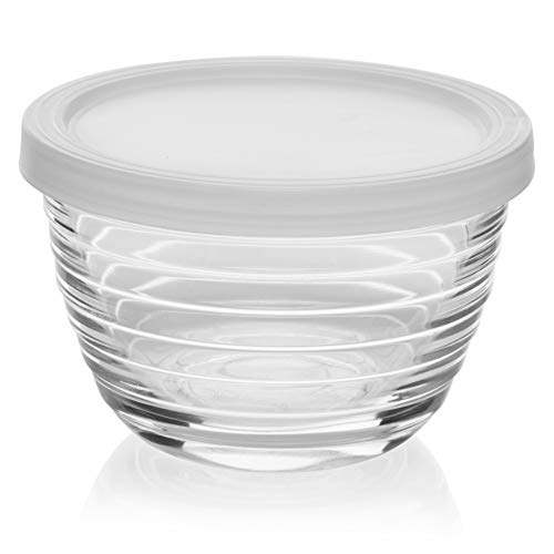 Libbey 55454 Small Glass Prep Bowl 8 Count (Pack Of 1), Glass Containers With Lids Keep Leftovers Fresh, Durable Dishwasher Safe Glass Meal Prep Bowls, Glass Bowls Set For Meal Prepping, Snacks thumb #3