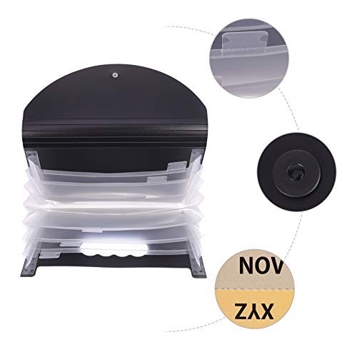 STOBOK Pasta de Documentos Pasta de Arquivos de Plástico Organizadores de Documentos Com Botão de Pr