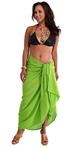 1 World Sarongs Womens Plus Size Fringeless (TM) Swimsuit Sarong