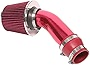 MILLION PARTS 3'' Short Cold Air Intake Pipe Filters System Red