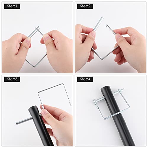 Pelopy 60 Pcs Square Trailer Pin 1/4 Inch Diameter X 2-3/4 Inch Long Safety Shaft Locking Pin Wire Trailer Hitch Pin Trailer Coupler Pin Metal Pins For Farm Lawn Garden Hitches Trailers Wagons Towing #TOP3