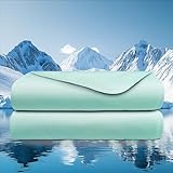 Cooling Blanket, Cooling Comforter Full Size - Lightweight, Breathable Summer Quilt for Hot Sleepers, Soft & Hypoallergenic Bedding, Green Twin/Full Quilt (79'x90')