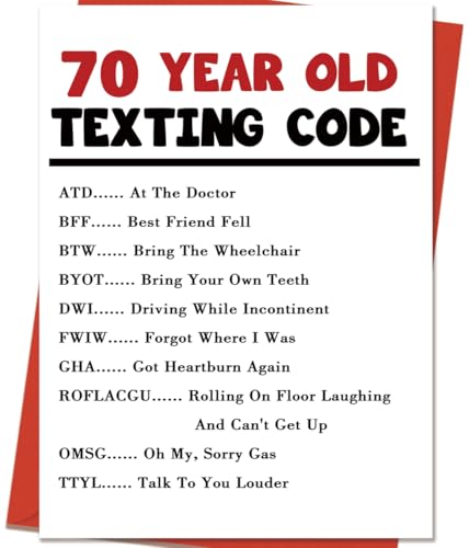 Mcduldul Funny 70th Birthday Card Gifts for Women Men | Humorous Birthday Gifts for 70 Year Old Dad Mom Grandpa Grandma