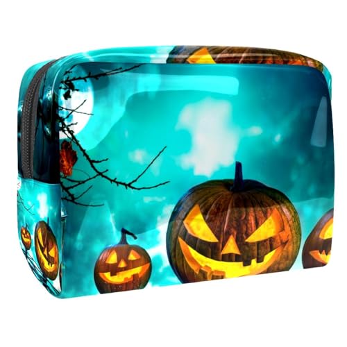 Sac de maquillage Halloween citrouilles pour femme parfait pour ranger vos cosmétiques de soirée
