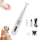 Dog Paw Grooming Trimmer Clippers, Cat shaver, Cordless Electric Pet Easy Hair Trimming Shaver Kit, Rechargeable, Silent Design with LED Lighting for the Paws, Face, and Ears of Cats and Dogs (1 Pcs)