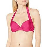 Calvin Klein Women's Pleated High Waist Bikini Swimsuit Bottom, Rosebud Shimmer, X-Small