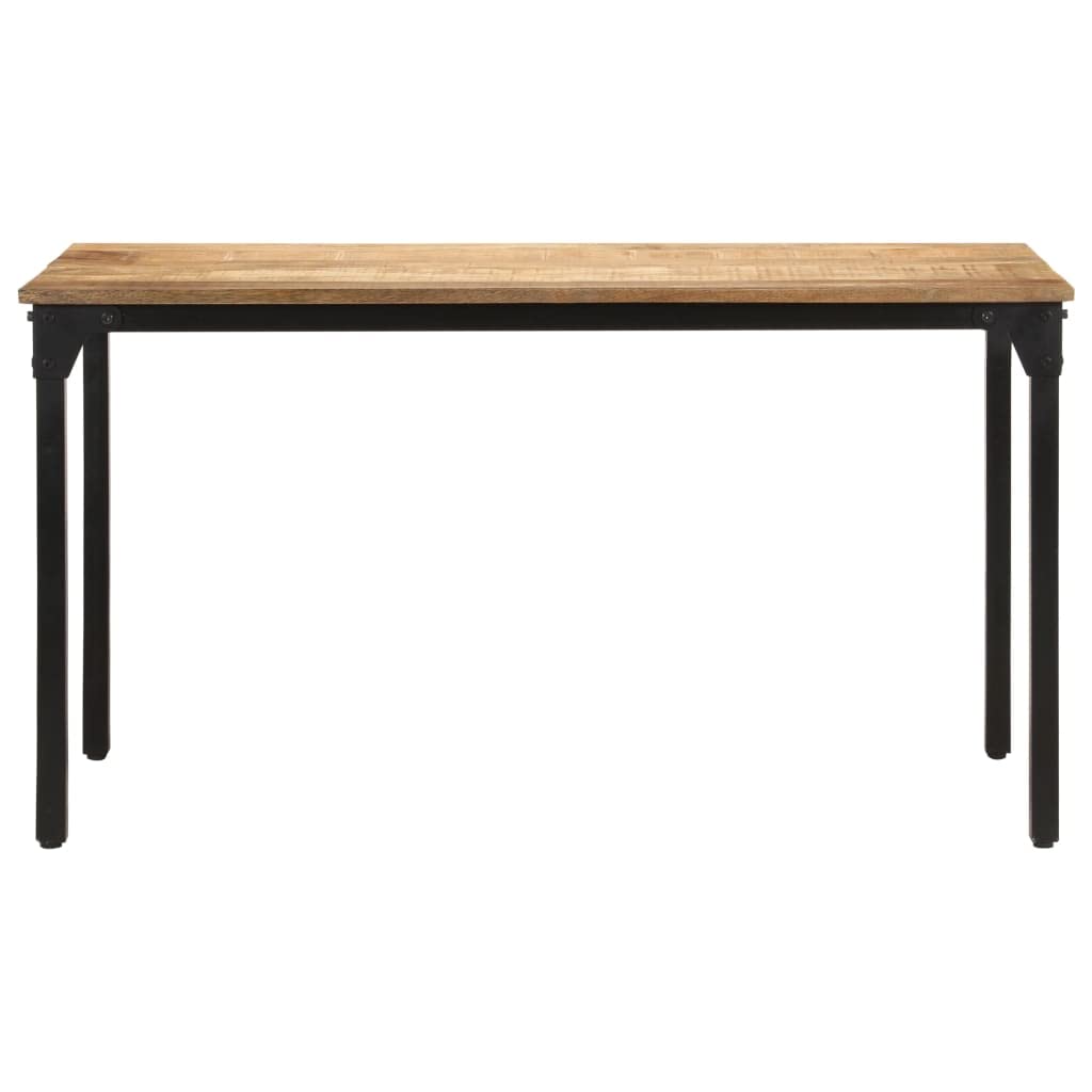 Table à manger en manguier 140x70x76 cm et pieds en fer noir
