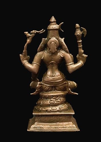 Image of Copper Idols of god Lord Shiva, with Nandi Idol, 3.7 inch, 470, Patina Antique Finish, Pack of 1 Piece