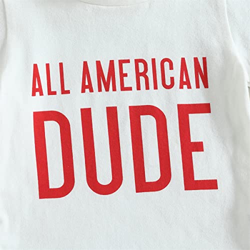 Fybitbo Toddler Baby Boy 4Th Of July Outfit All American Dude Tshirt Stars And Stripes Shorts Independence Day Clothes Set (Fourth Of July Outfits For Toddlers Boy, 6-12 Months) #TOP3