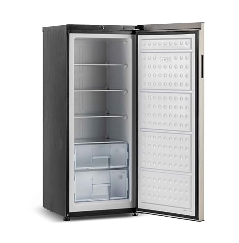 Frigidaire 10 Cu. Ft. Upright Convertible Fridge/Freezer, Reversible Door, Removable Glass Shelves, Adjustable Controls, Platinum Finish on Fridge.com
