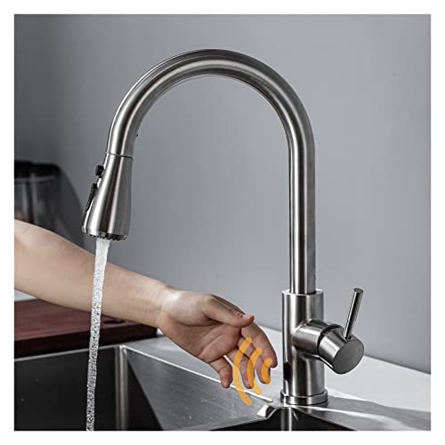 Robinet de cuisine sans touche infrarouge mélangeur noir Hwx-Brushed