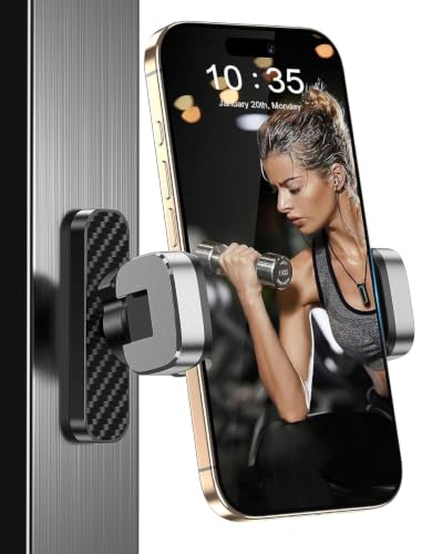 Image of VANMASS CLITZ Universal Magnetic Wall Phone Holder, Strong Magnet Mobile Mount, 360 Adjustable Stick-On Phone Stand for Gym, Kitchen, Bathroom, Office, Compatible with All Mobile Phones
