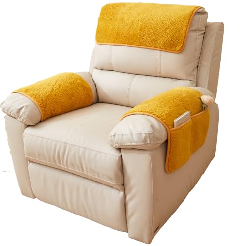 QSZTJJ Housse de Fauteuil Extensible, Housse D'accoudoir De Canapé avec Poche ，1/2/3 Places...