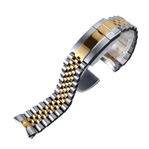 Sangle acier 20mm bicolore compatible avec montre type Daytona