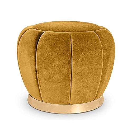 Tabouret rond jaune pour cabine d'essayage et salon scandinave