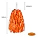 KDPATFAV 18PCS Cheerleading Pom Poms Plastic Pom Poms with Baton Handle for Game Sports Squads Dancing Party Football Basketball Club Spirit Sports Stage Performance Celebration (Orange)