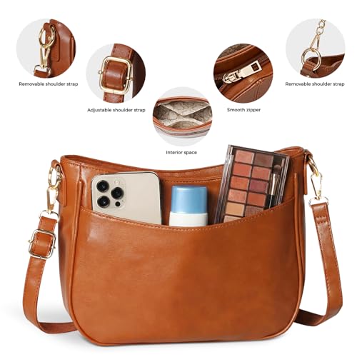 Image of Shoulder Bag for Women, Vegan Leather Classic Crossbody Purses Handbags, Trendy Hobo Bag Tote Purses for Women