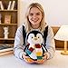 YUKOUQIAN Penguin Stuffed Animal Cute Plush Doll Toy 8 inch for Girls Boys Christmas(Scarf Penguin)