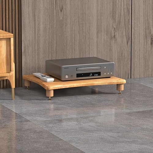 Estante de esquina con almacenamiento para audio y videojuegos, soporte estable de 1 nivel
