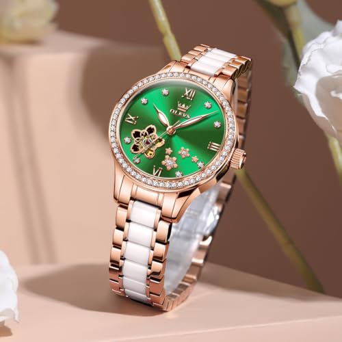 Image of OLEVS Womens Watches Automatic Luxury Dress Ladies Watch Self Winding Female Wrist Watch