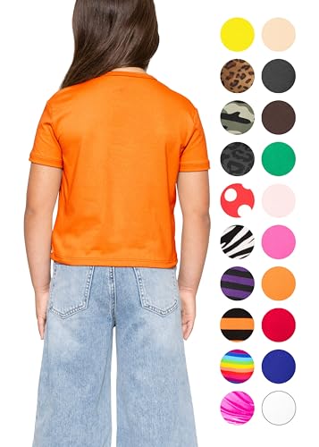 Image of Girls Long Sleeve Shirts | Soft Crew Neck Top | Short Sleeve | Long Sleeve Shirt Girls Size 2T - 16