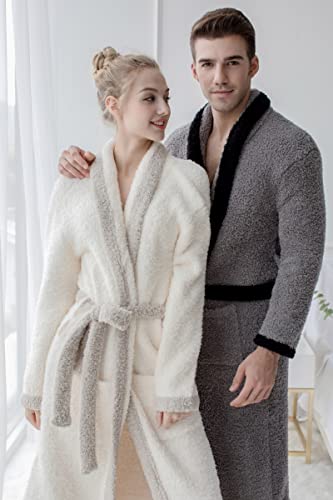 7 VEILS Long Bathrobe Womens and Mens Cozy Knit Microfiber Stretchy Super Soft Bathrobes Loungewear House Robes Dressing Gown2