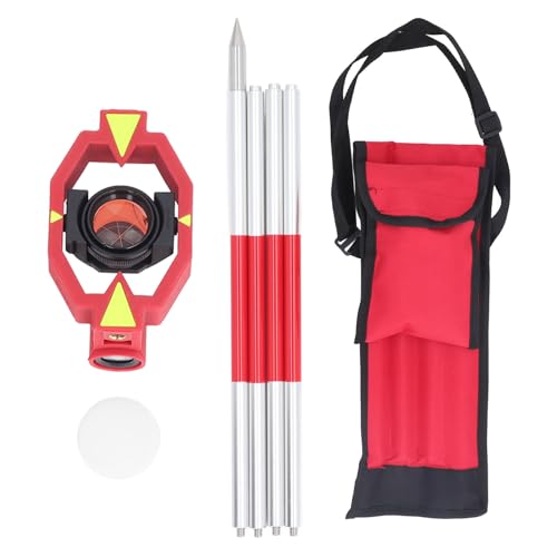 OKOVO Total Station Prism K9 Optical Glass and ABS ‑30mm Total Station Surveying Prism with Rod for Tunnel