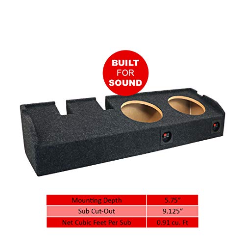 Bbox Dual Sealed 10 Inch Subwoofer Enclosure - Accu-Tuned Sealed Subwoofer Boxes & Enclosures - Subwoofer Box Improves Audio Quality, Sound & Bass - Fits 1997-2003 Ford F150 Super Crew - Thumbnail 3