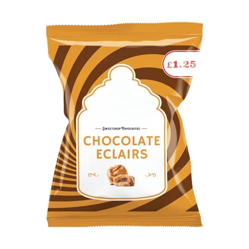 Bondds Chocolate Eclairs Bags | Toffee Sweets | No Artificial Colour | Traditional Favourites | 120g | (Pack of 6)