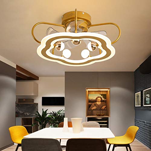 Deckenventilator Mit Beleuchtung,Einstellbare Farbe Und Geschwindigkeit Deckenventilatorlichter Mit Fernbedienung Für Schlafzimmer Wohnzimmer Esszimmer ,Led-Deckenventilator Mit Lampen Cover