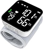 Handgelenk Blutdruckmessgerät, Blutdruck Messgerät Handgelenk mit LCD-Bildschirm, Automatische Handgelenk Blutdruckmessgeräte, 2×99 Speicherplätze, für Handgelenke 13,5-19,5 cm