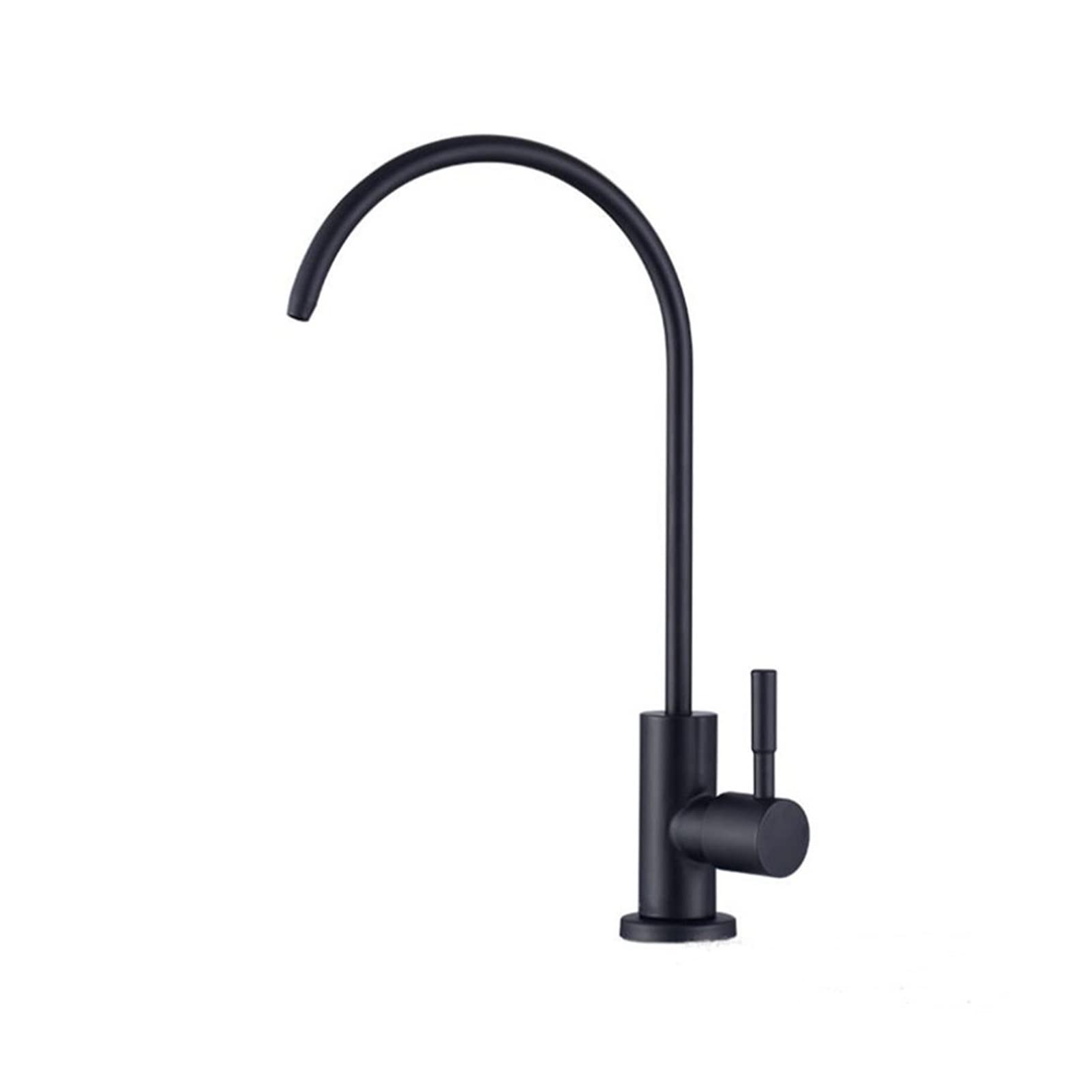 Robinet de filtre à eau en acier inoxydable nero à col de cygne et cartouche céramique